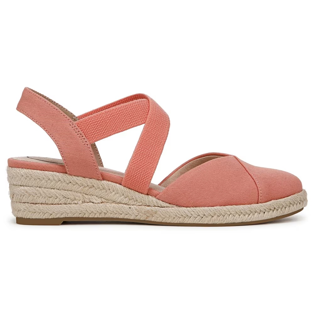 Туфли на танкетке Kimball espadrille от Lifestride, coral pink fabric — фото 2