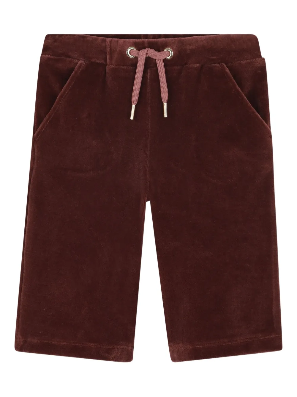 Спортивный костюм с вышитым логотипом Chloé Kids, красный — фото 4