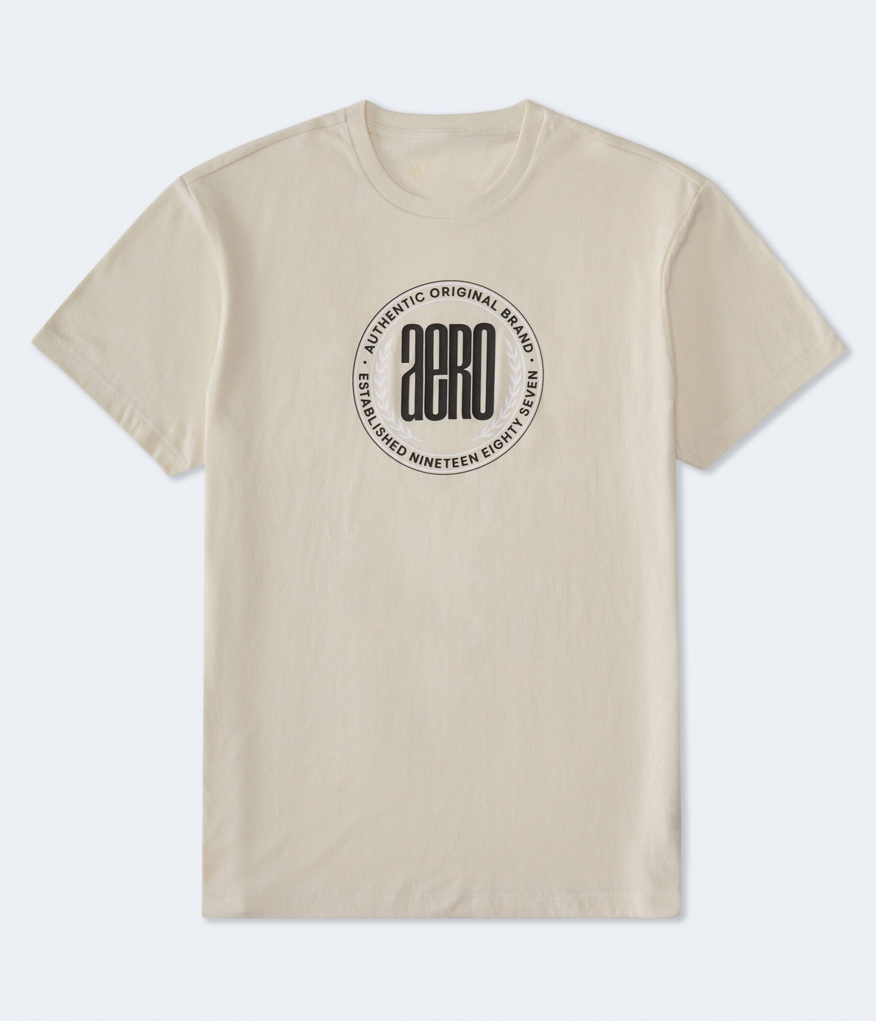 

Футболка Aeropostale Circle Crest Graphic, цвет ivory 274