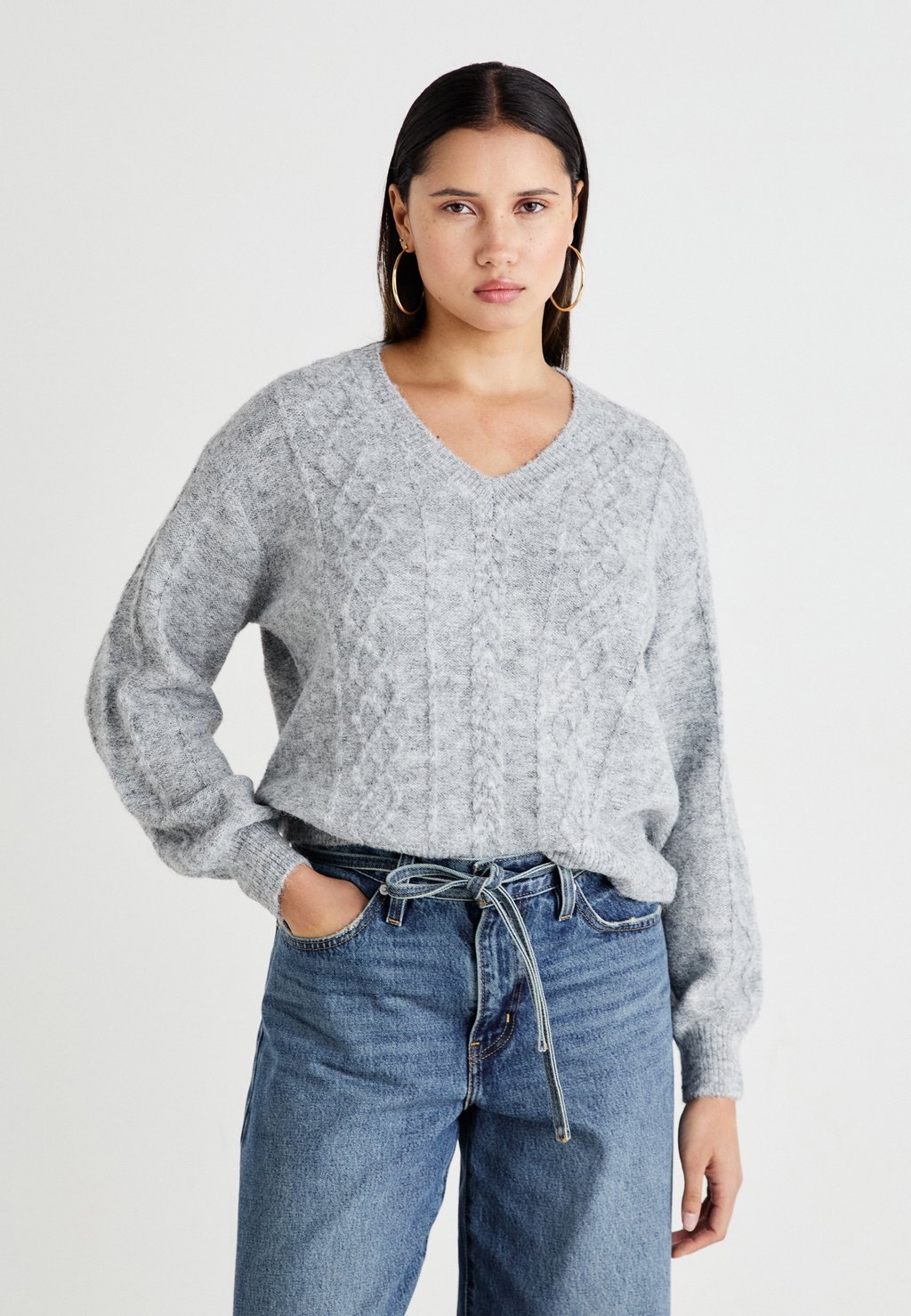 

Свитер VISALLY V NECK VILA, серый