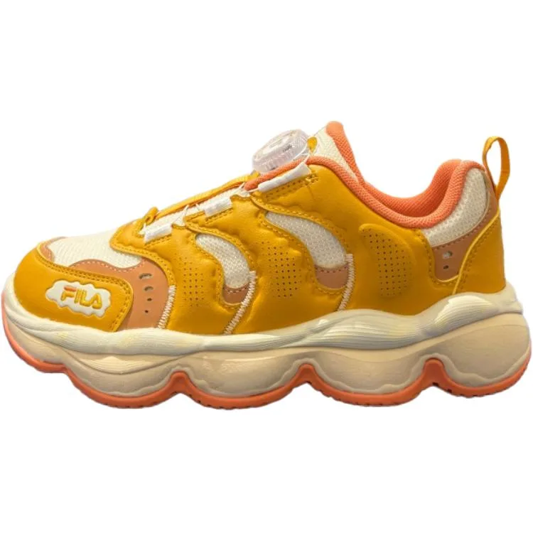 Беговые кроссовки Heritage FHT Slip Resistant Low top для детей FILA KIDS, Cloud White/Golden Glow Yellow-CG