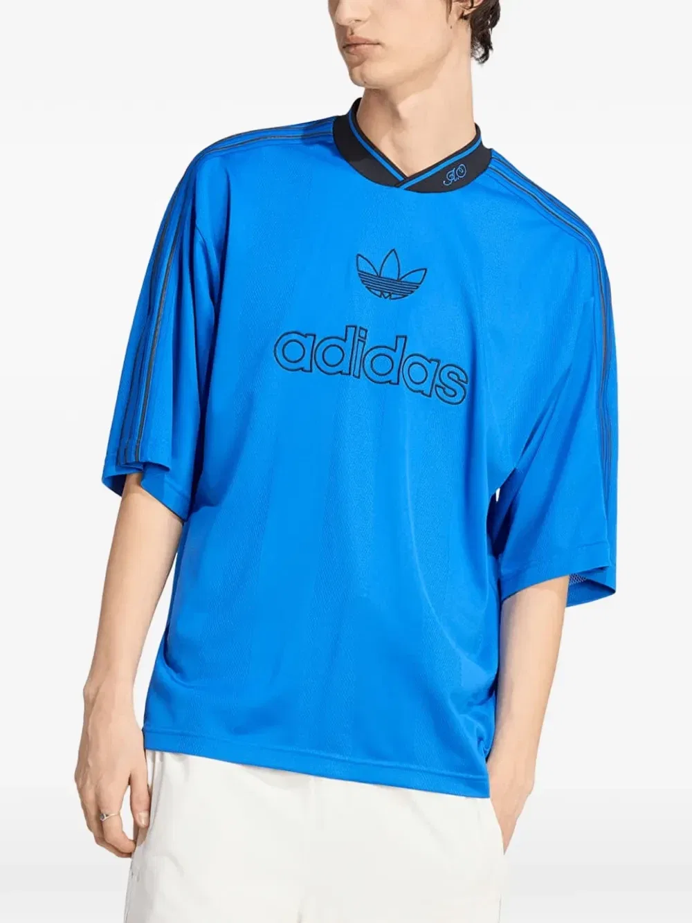 Футболка оверсайз с логотипом Adidas, синий