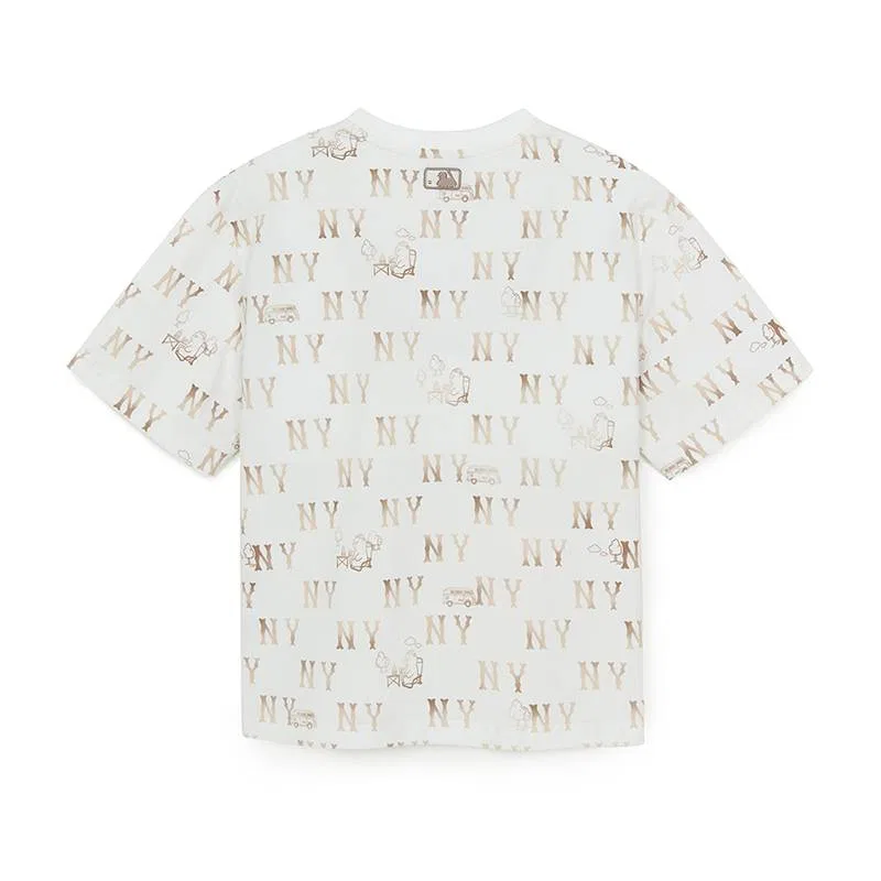 Футболка с круглым вырезом Moderate MLB KIDS, Linen Cream — фото 3