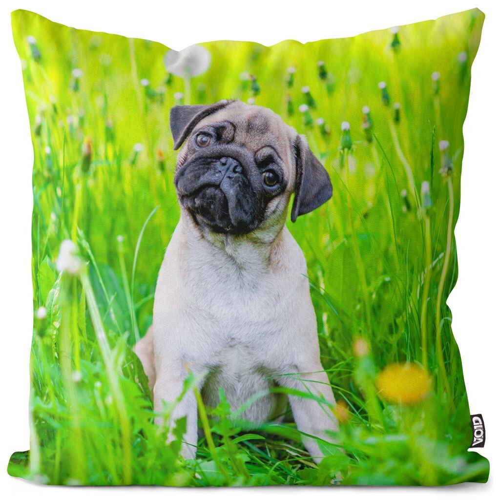 

Чехол на подушку VOID Little Pug, полиэстер, водонепроницаемая подушка для улицы и дома. Размер: 60 x 60 см.