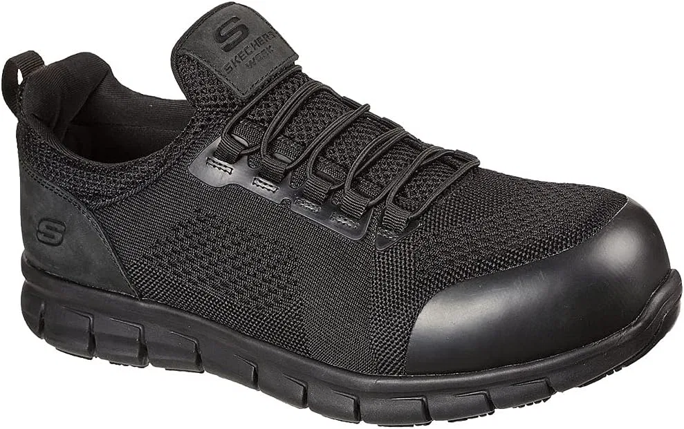 Мужские кроссовки Skechers Synergy Omat, Black Textile Leather Tpu — фото 4