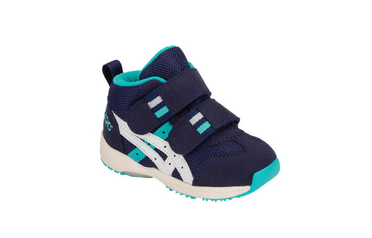 Кроссовки Asics GD. RUNNERBABY Toddler Shoes TD Mid-top White/Royal Blue/Fern Green — фото 3