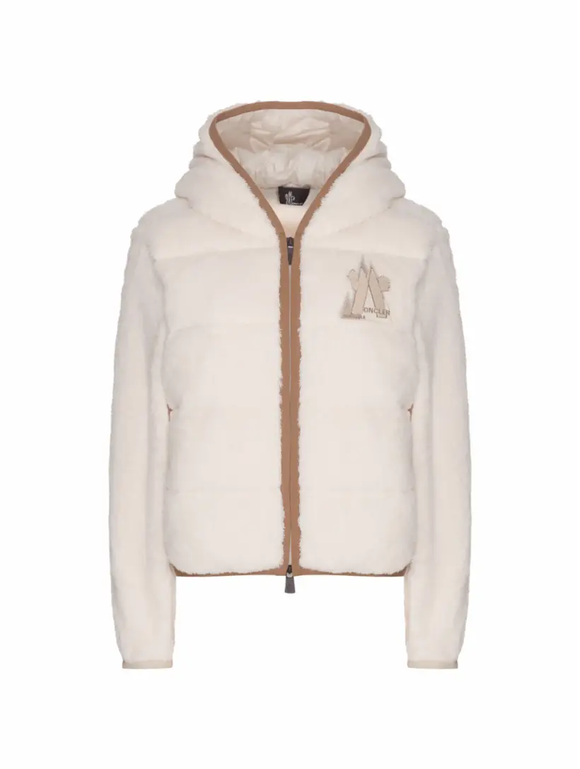 

Куртка из эко-меха с логотипом Moncler Grenoble, белый