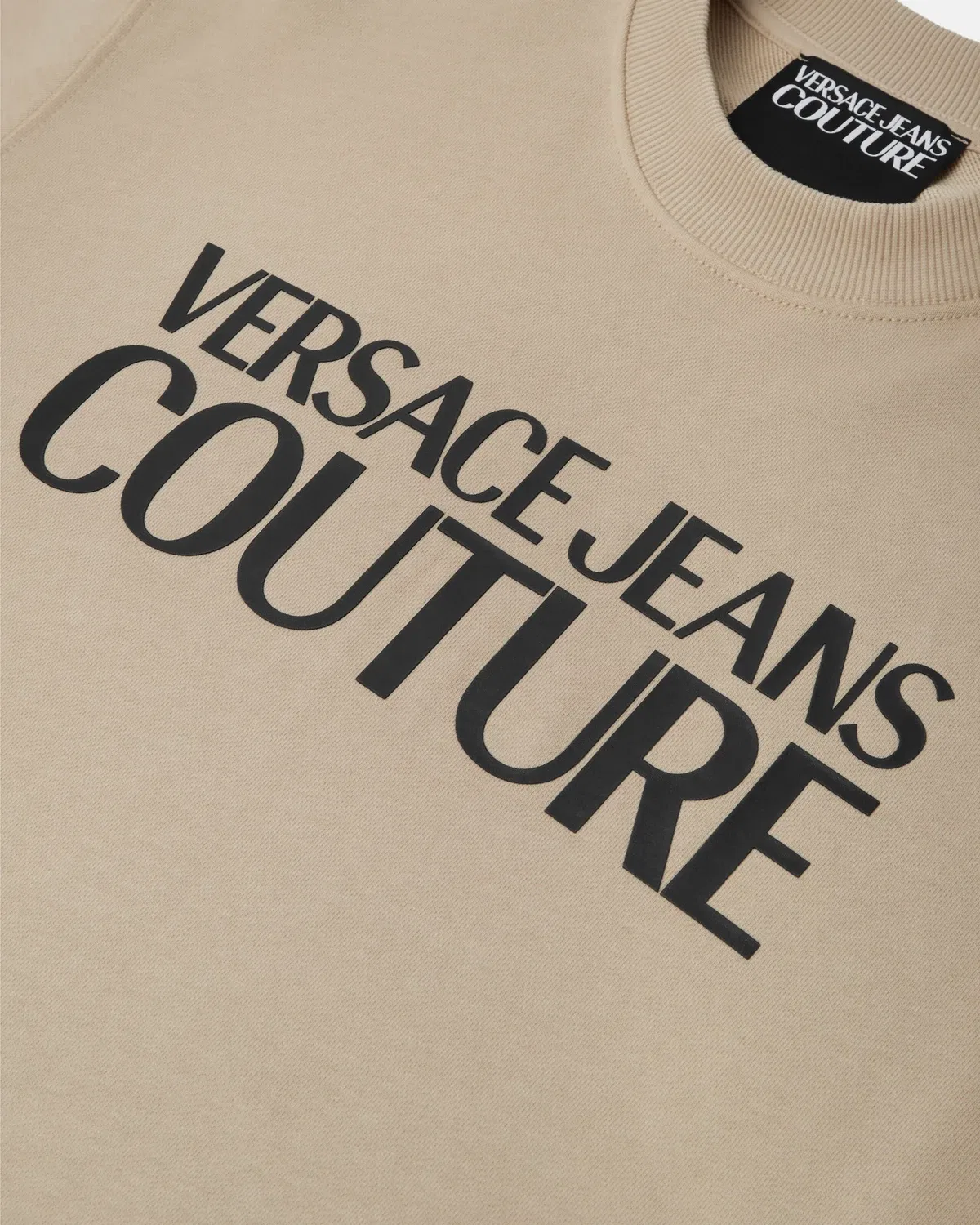 Свитшот из хлопкового джерси VERSACE, бежевый — фото 2