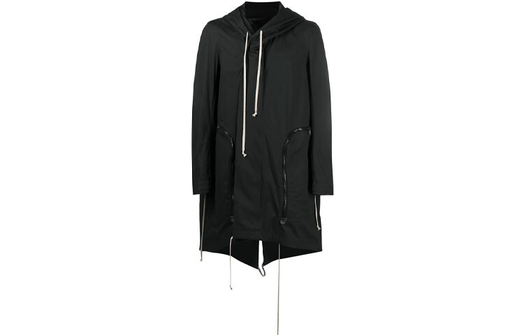 

Пальто-парка мужское черное Rick Owens, черный
