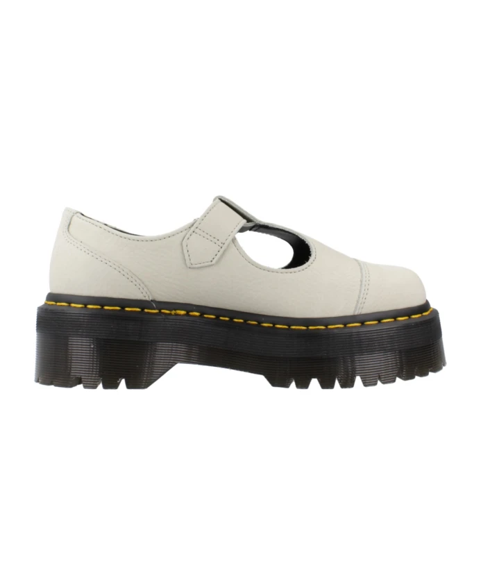 Классические кожаные туфли для женщин. Dr. Martens, белый — фото 4