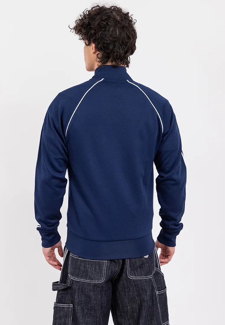 Толстовка спортивная, модель Track Top, SST Adidas, индиго — фото 3