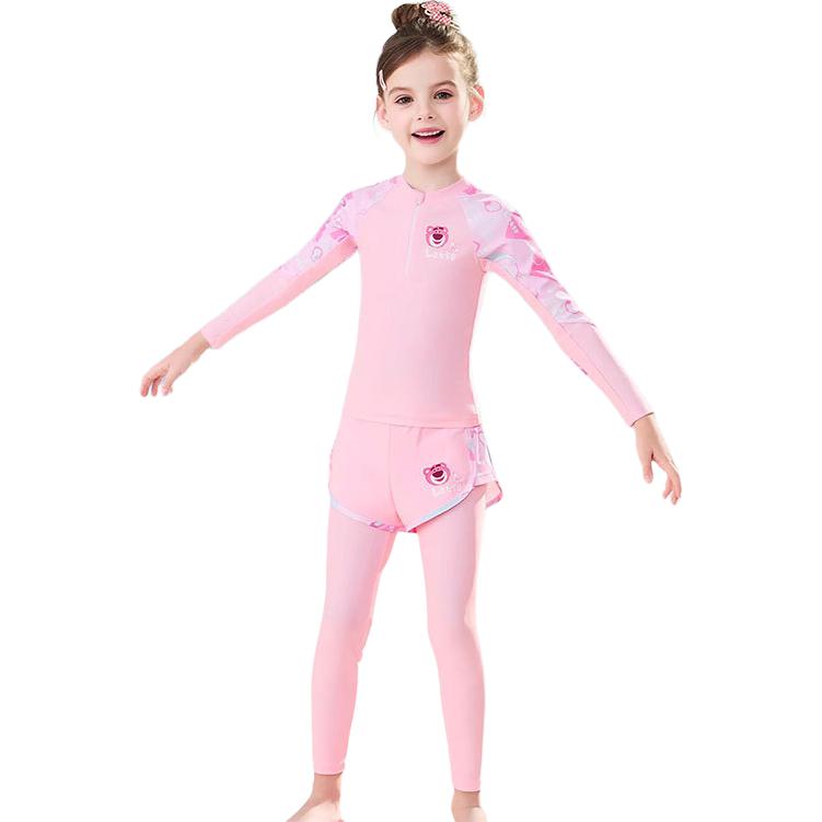 

Детский купальный комплект из 3 штук для детей 3-7 лет Disney, розовый