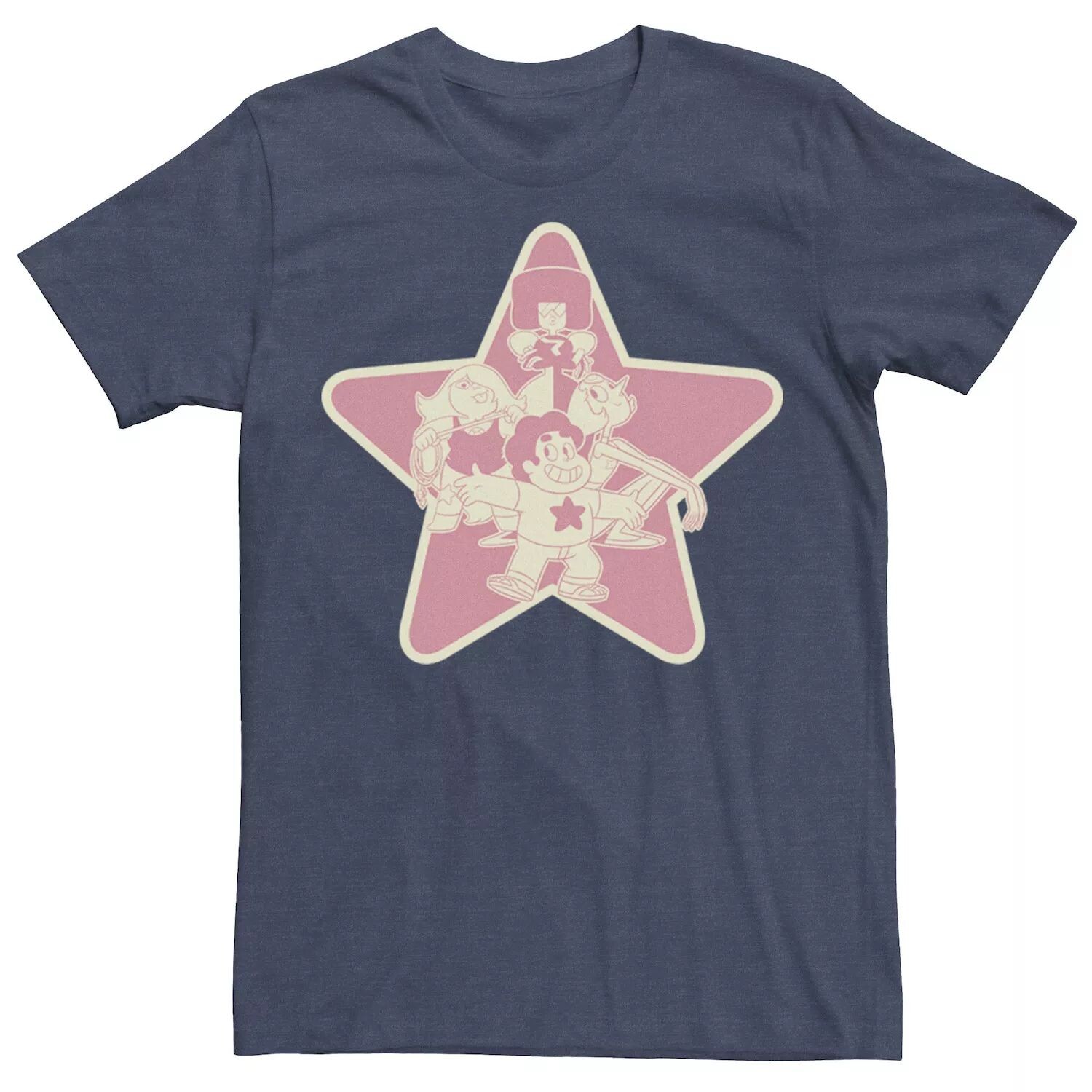 

Мужская футболка Cartoon Network Steven Universe с гранатом и аметистом с жемчугом Steven Group Shot Licensed Character