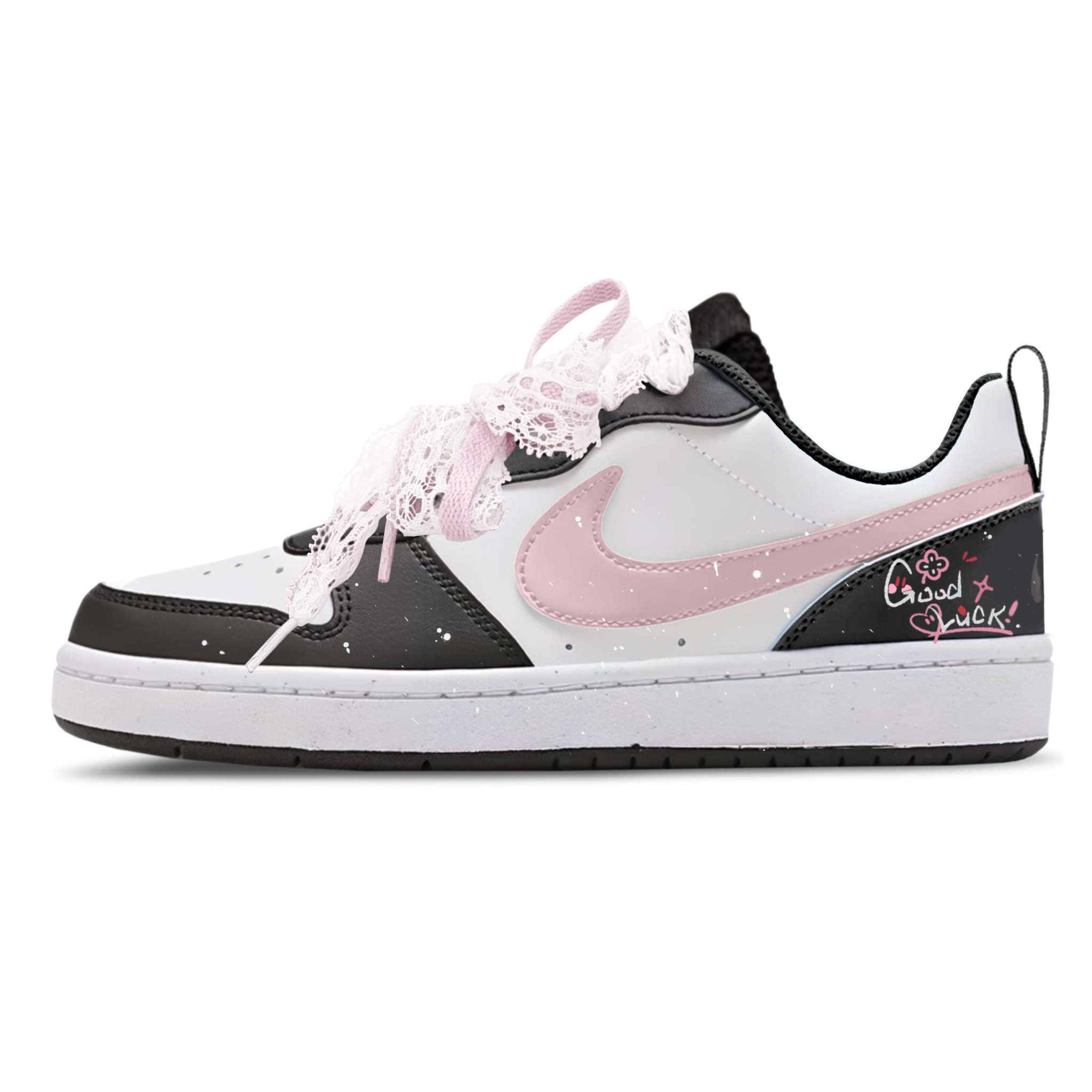 

Nike Детские кроссовки для скейтбординга Court Borough Cushioning Low Top, белые, для подростков