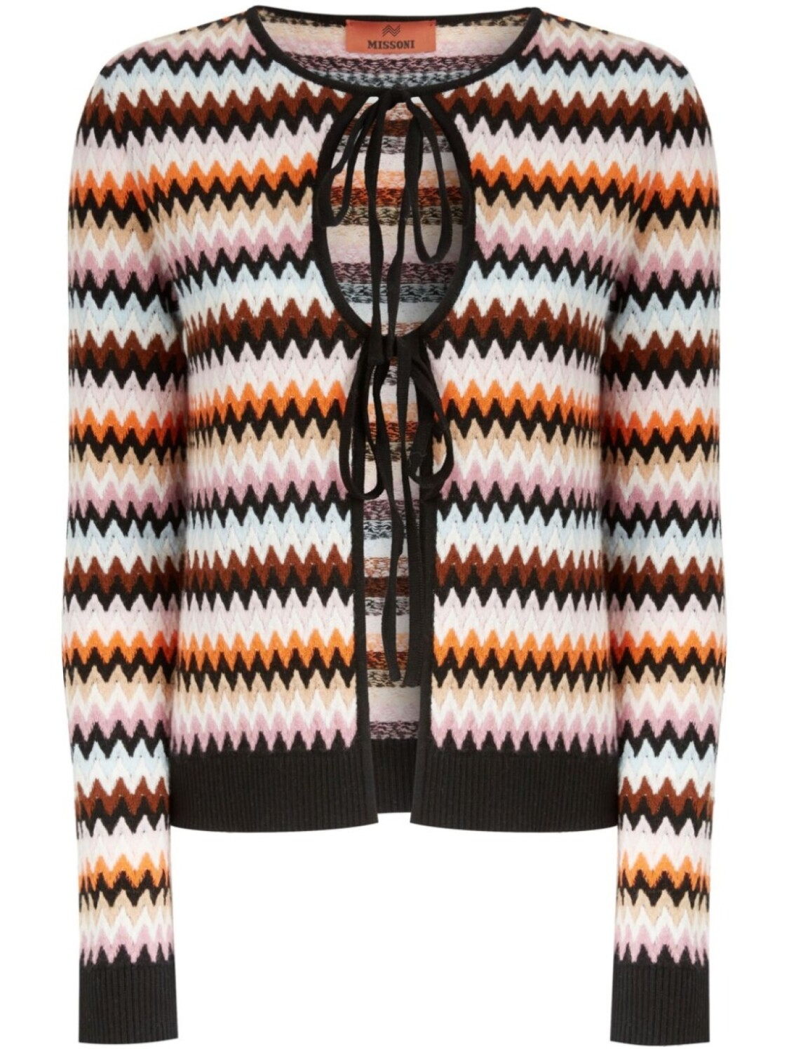 

Кардиган Missoni зигзагообразной вязки, коричневый
