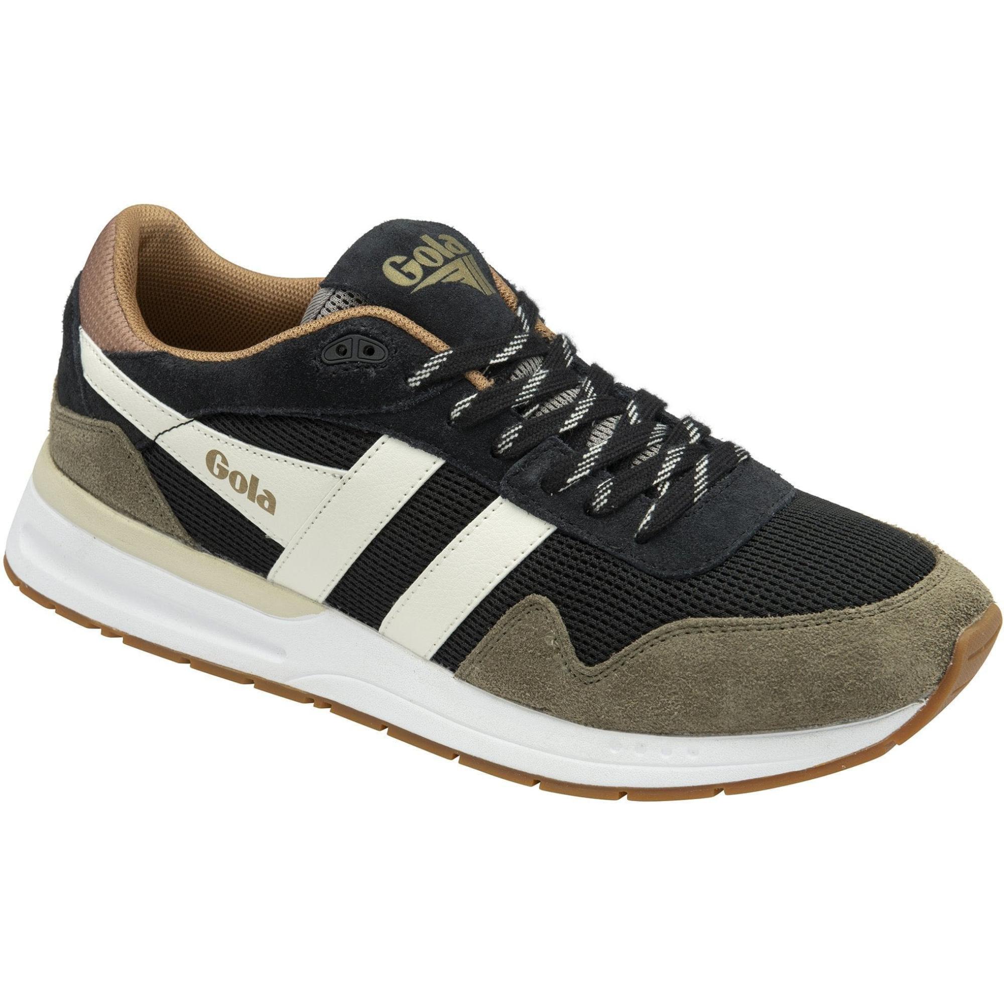 Классические мужские кроссовки Delta Gola, Black/Khaki/Off White — фото 2