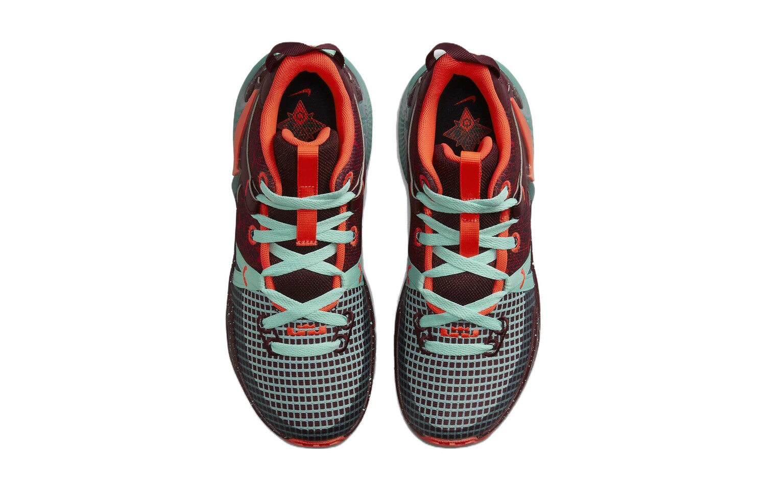Баскетбольные кроссовки Lebron 7 Kids GS Nike, красный/зеленый — фото 4