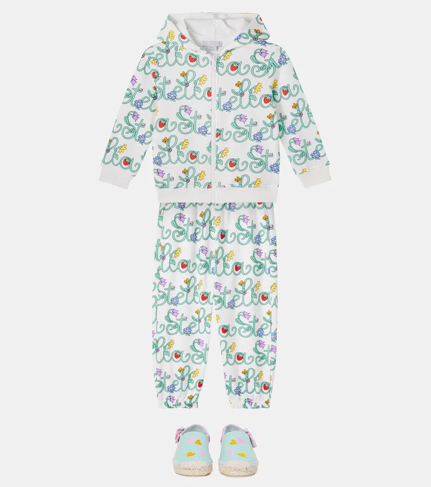 Эспадрильи из вышитой парусины Stella McCartney Kids, зеленый — фото 2