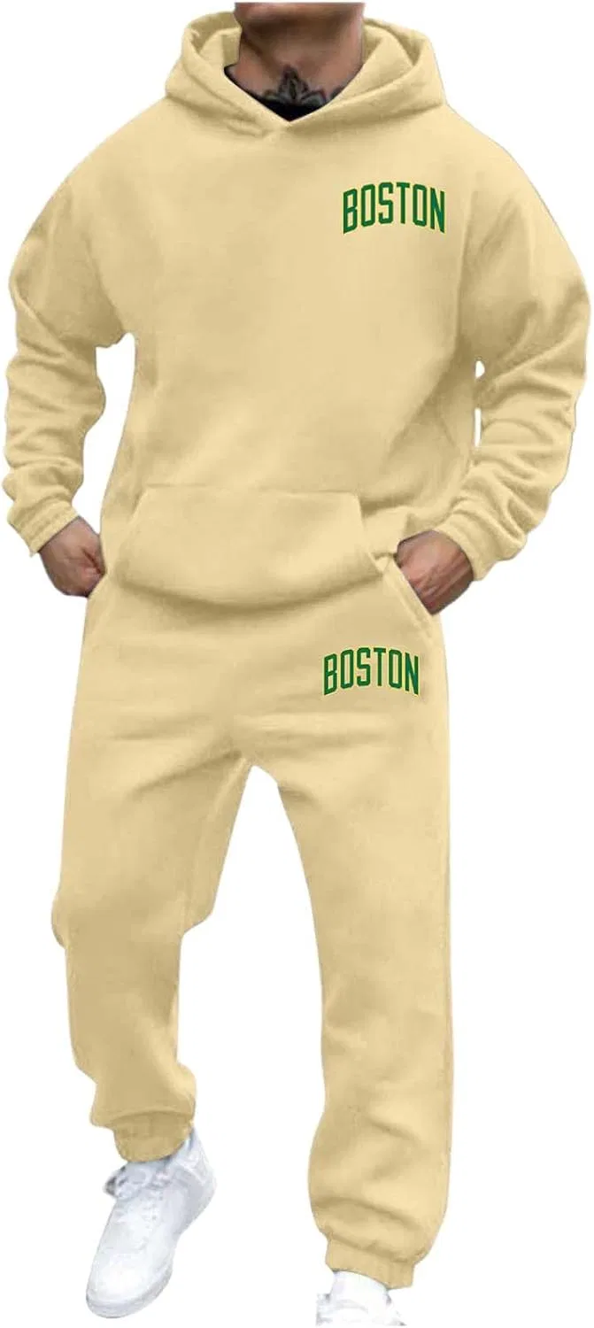 Спортивный костюм с буквенным принтом, Boston-beige