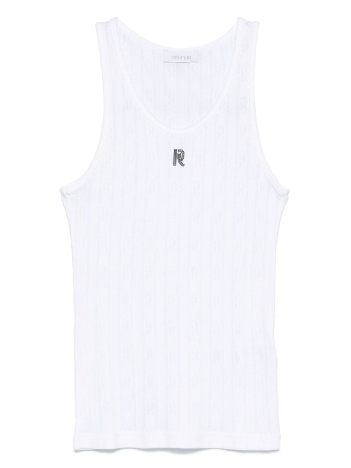 

Rabanne топ с логотипом, белый