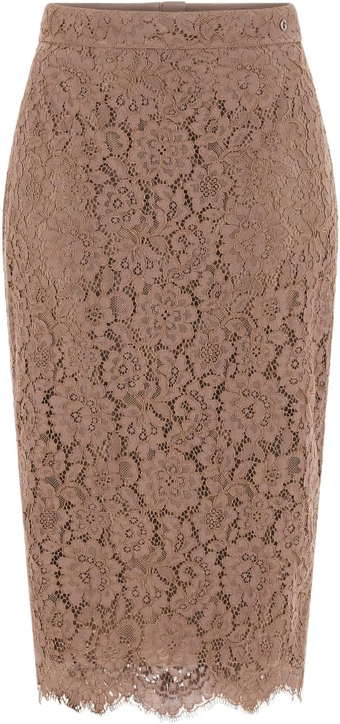 

GUESS Женская юбка-карандаш Josiane с кружевом, Washed Taupe