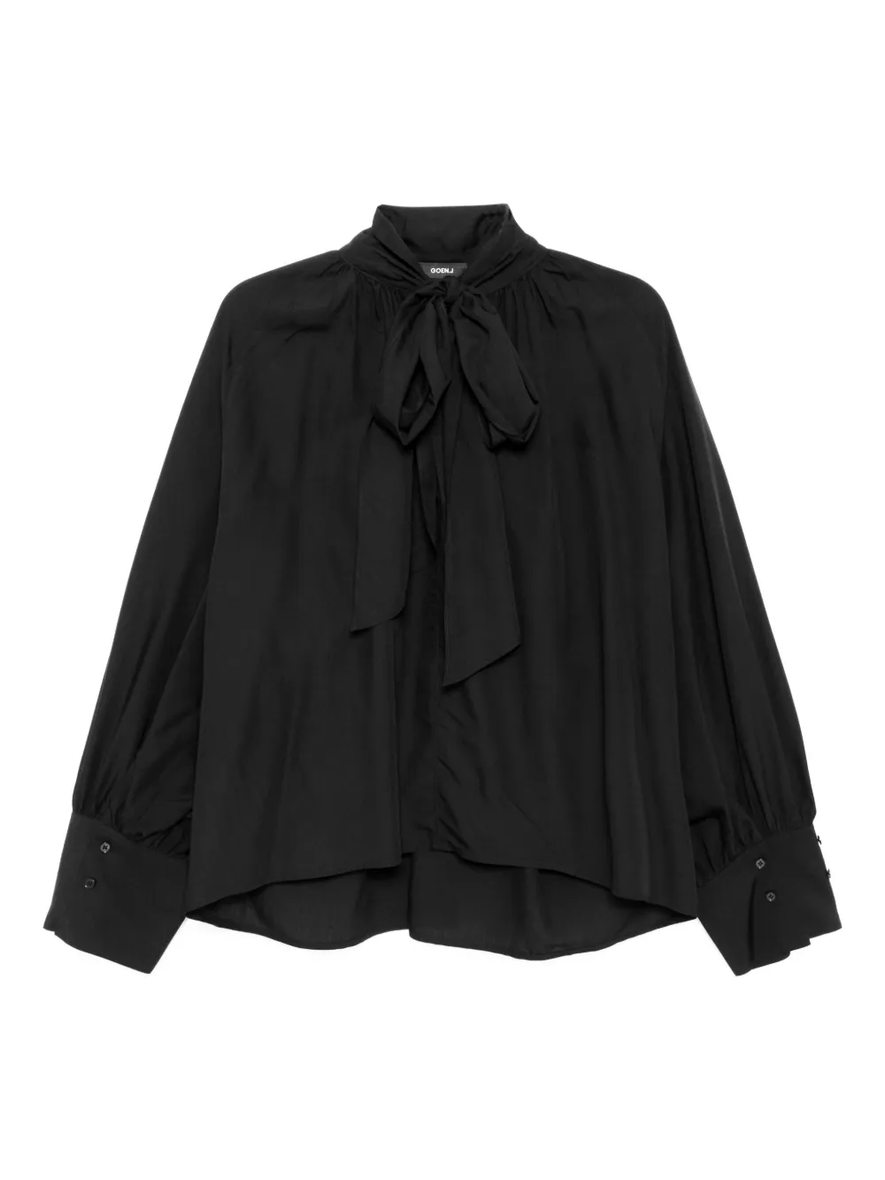

Блузка со сборками и завязками Goen.J, черный