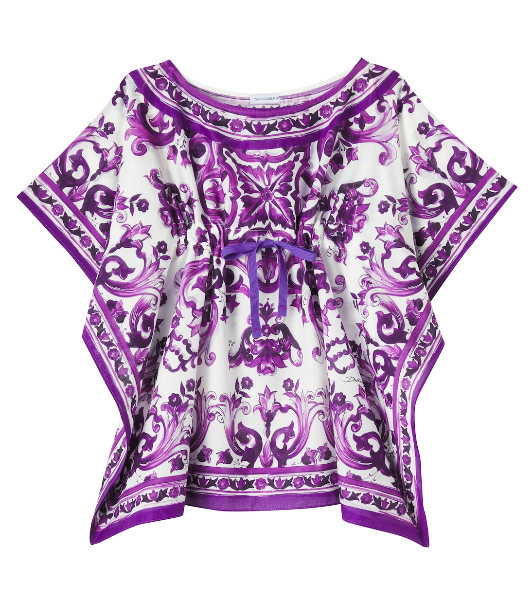

Хлопковое платье Majolica Dolce&Gabbana Kids, Mix Maiolica Viola