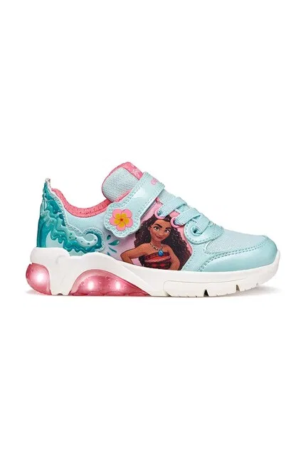 Кроссовки детские FADINLIGHT x Disney Princess Geox, бирюзовый — фото 3