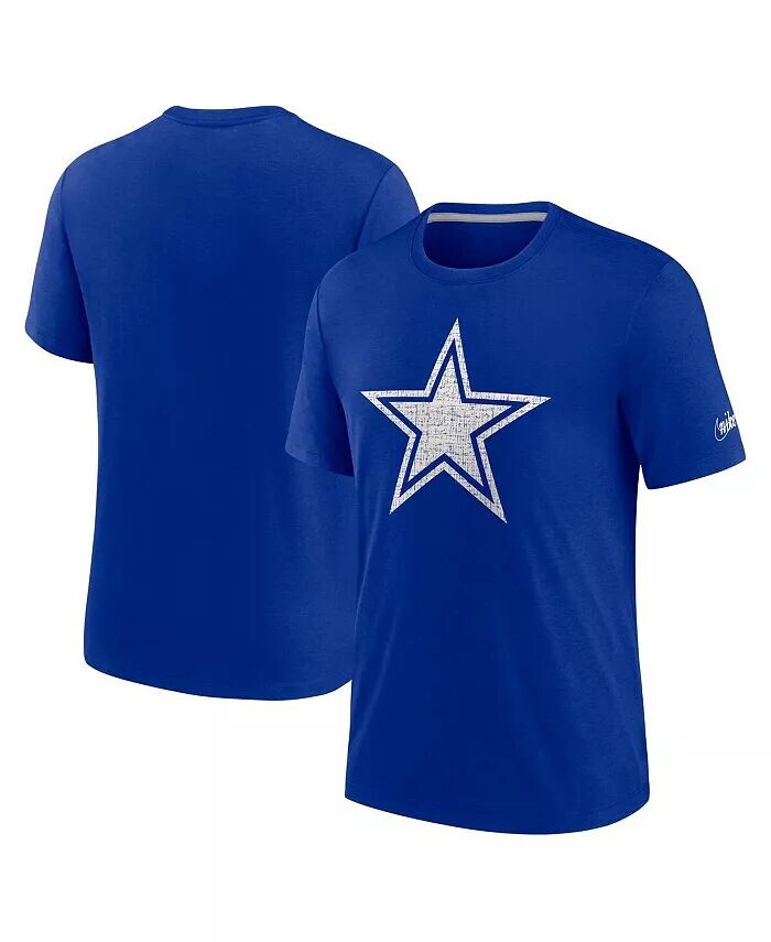 

Мужская футболка Royal Distressed Dallas Cowboys Playback Logo Tri-Blend Nike