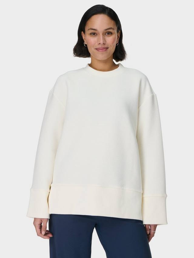 

Мирная толстовка в рубчик Sweaty Betty, цвет Lily White