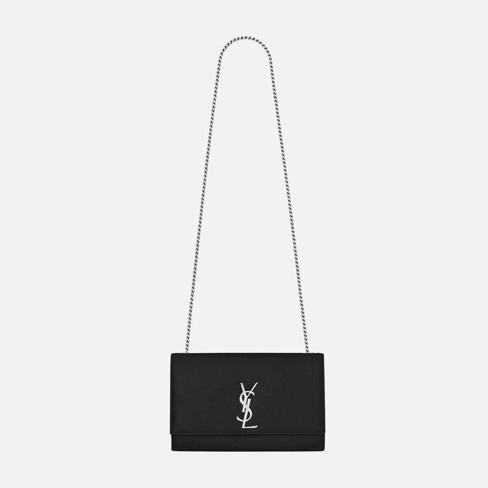 

Сумка Saint Laurent YSL Kate M Bag Silver Hardware, цвет Nero, Серебристый, Сумка Saint Laurent YSL Kate M Bag Silver Hardware, цвет Nero