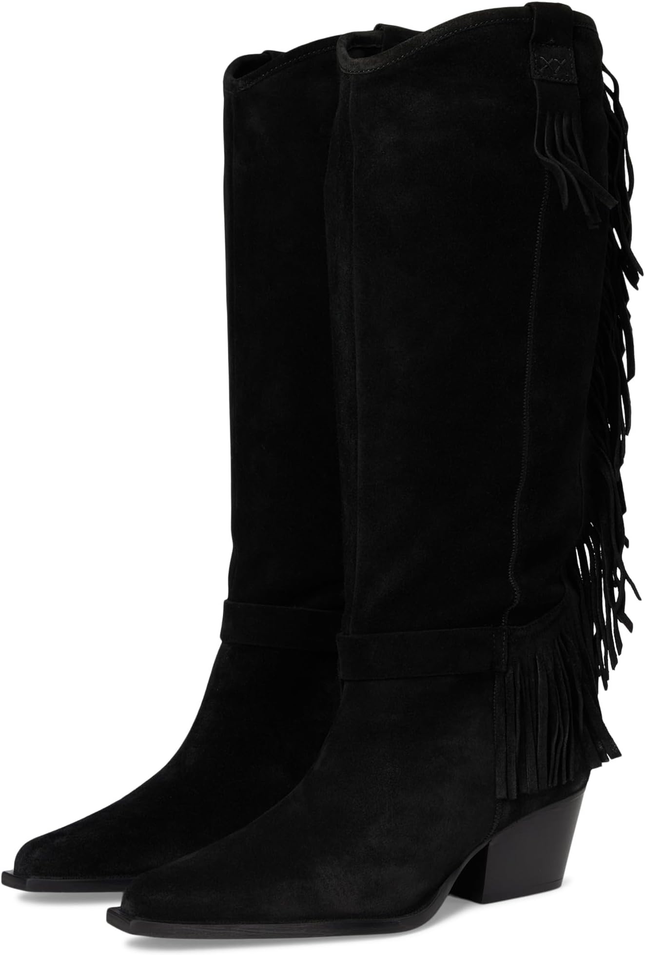 Ботинки Free People Faith Fringe Western Boots, цвет Faded Black Suede