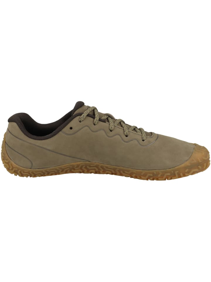 Merrell Кожаные кроссовки Vapor Glove 6 темно-зеленого цвета для ходьбы босиком — фото 3