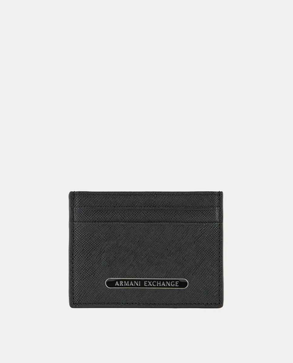 

Мужская визитница с логотипом Armani Exchange, черный
