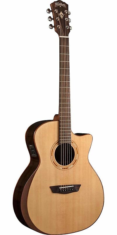

Акустическая гитара Washburn WCG20SCE Comfort Series Grand Auditorium Cutaway Solid Sitka Spruce Top Satin Mahogany Neck 6-String Acoustic Guitar