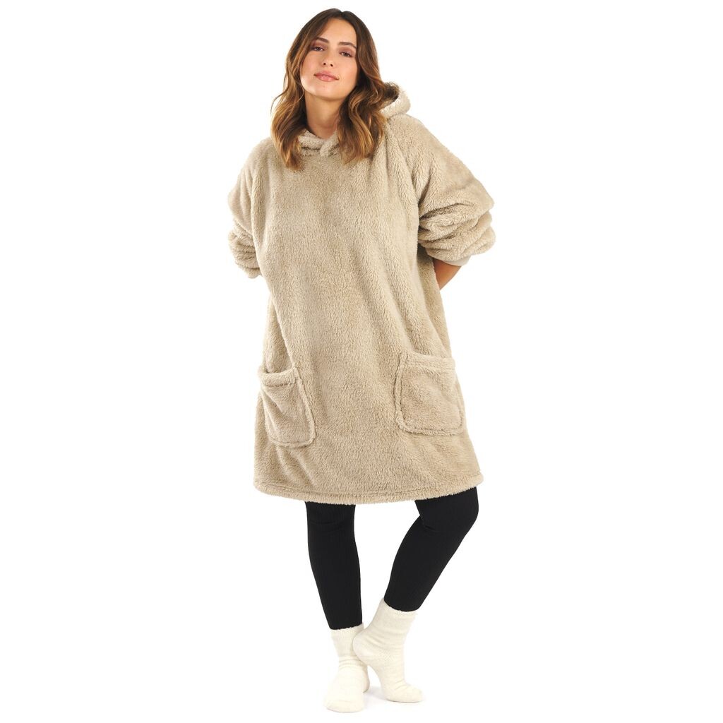 

Blumtal Hoodie Blanket with Sleeves and Hood - носимое одеяло с рукавами, бежевый