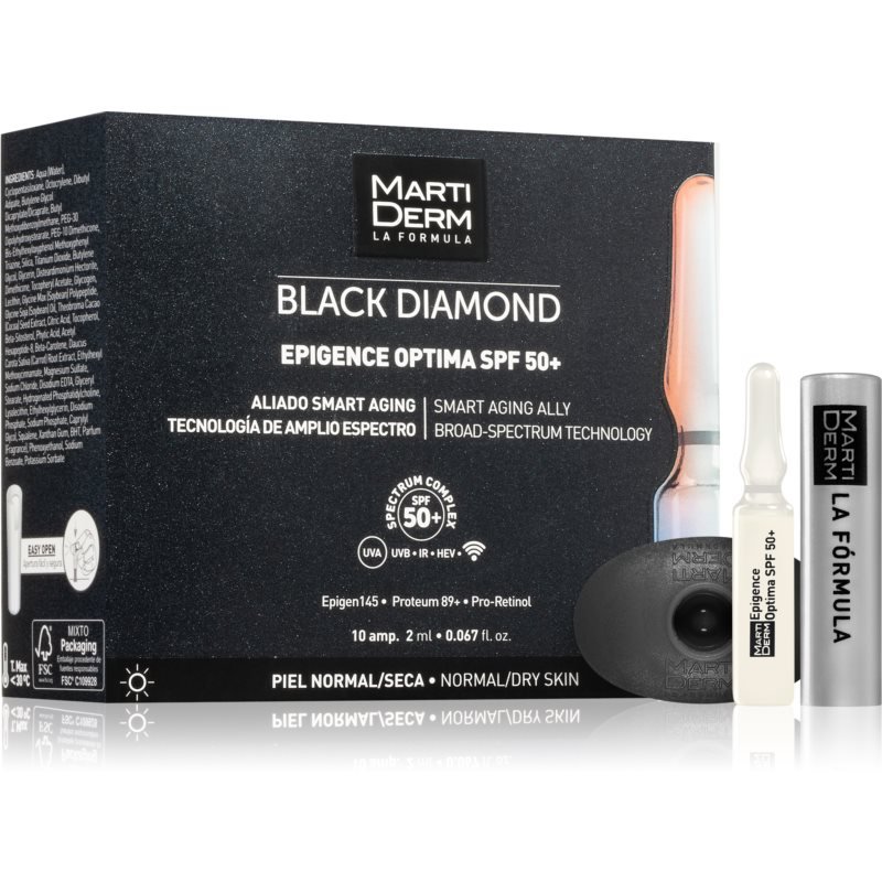 

MartiDerm Black Diamond Epigence Optima SPF 50+ защитная сыворотка в ампулах SPF 50+ 10x2 мл Inna Marka