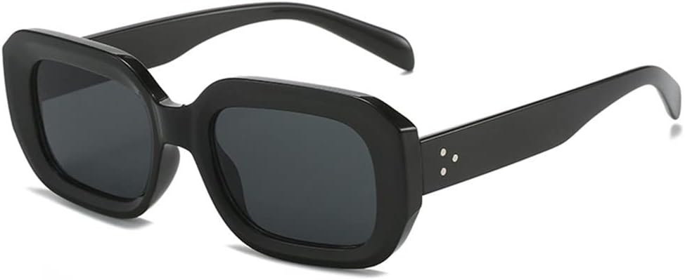 

Солнцезащитные очки Gerrit прямоугольной формы для женщин — узкая квадратная оправа, защита от УФ-излучения UV 400, стильные очки в стиле ретро для путешествий (черные), Style