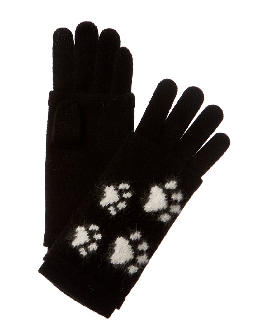 

Перчатки Hannah Rose Paw Print Intarsia 3-в-1 из смеси кашемира и ангоры