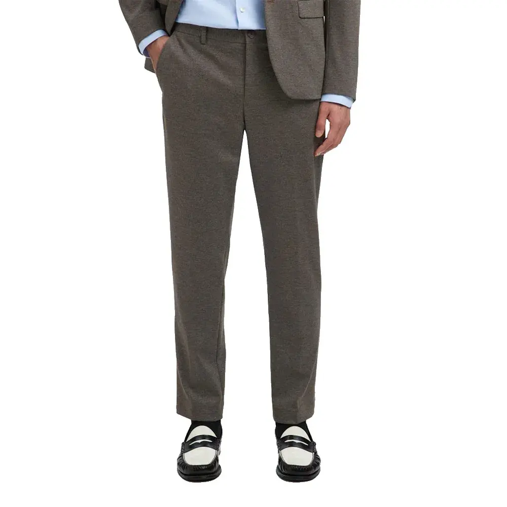 

Брюки Selected Aitor Flex Slim Fit dress, серый