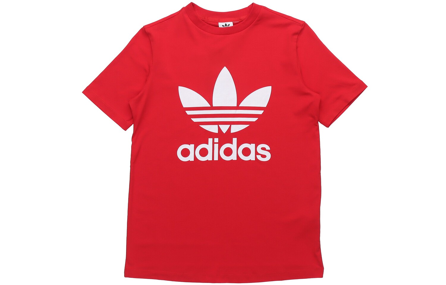 

Футболка с трилистником женская, темно-красная Adidas Originals