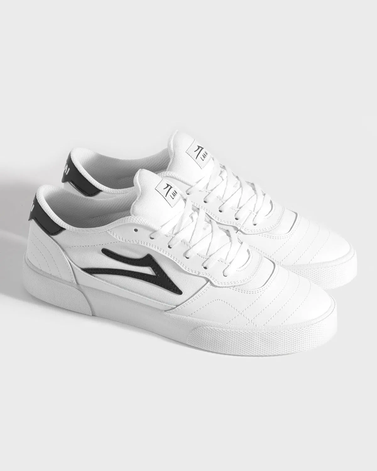 Мужские низкие скейтбордистские кроссовки Lakai Cambridge, White Leather 2025 — фото 4