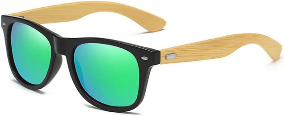 

Классические солнцезащитные очки из бамбукового дерева с поляризацией, для мужчин и женщин, с зеркальным покрытием, в стиле ретро, ​​с защитой от УФ-излучения UV400 MUTYNE, C4