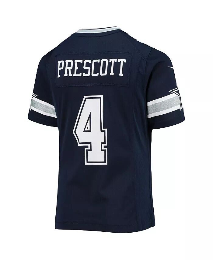 Джерси Big Girls Dak Prescott Navy Dallas Cowboys Team Game Nike, синий — фото 4