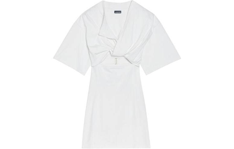 

Платье Jacquemus с короткими рукавами, белый