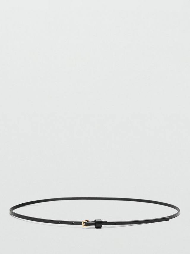 

Миниатюрный кожаный ремень Mango, Black