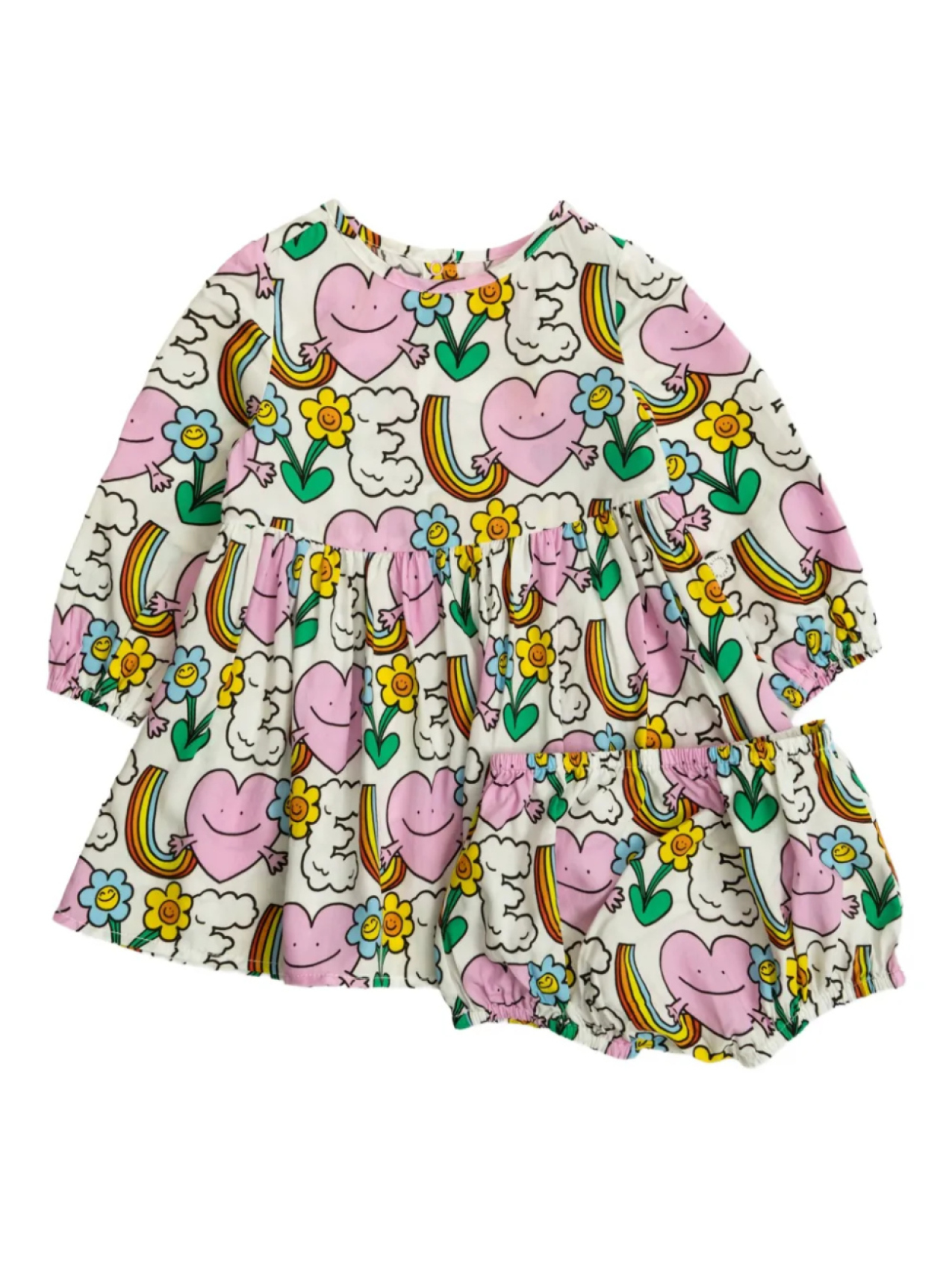 

Платье с графическим принтом Stella McCartney Kids, белый