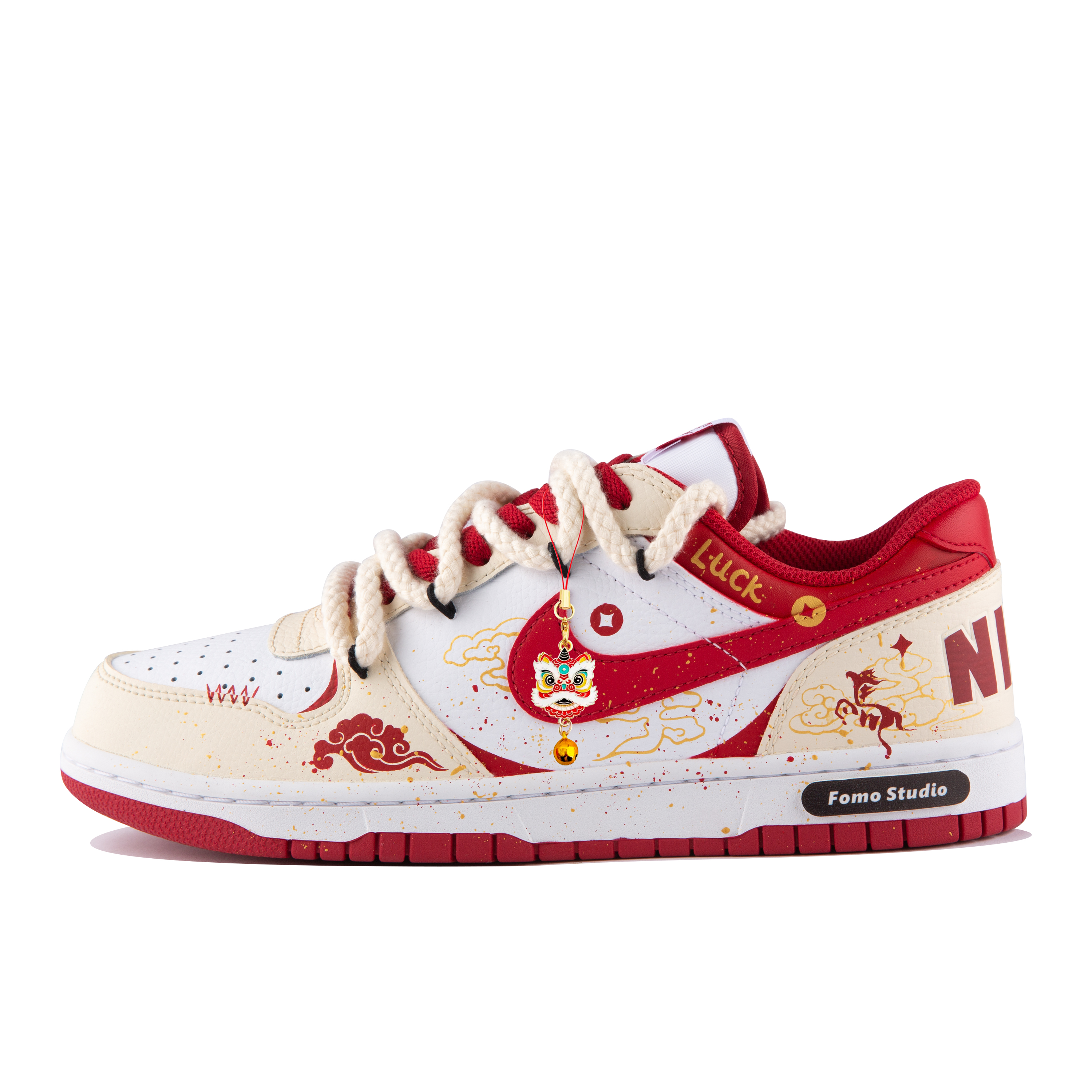 

Сумка-шопер Big FOMO Fuji Step Into The Year Of The Horse в китайском стиле, трендовая, новогодняя версия, повседневная Nike, белый красный