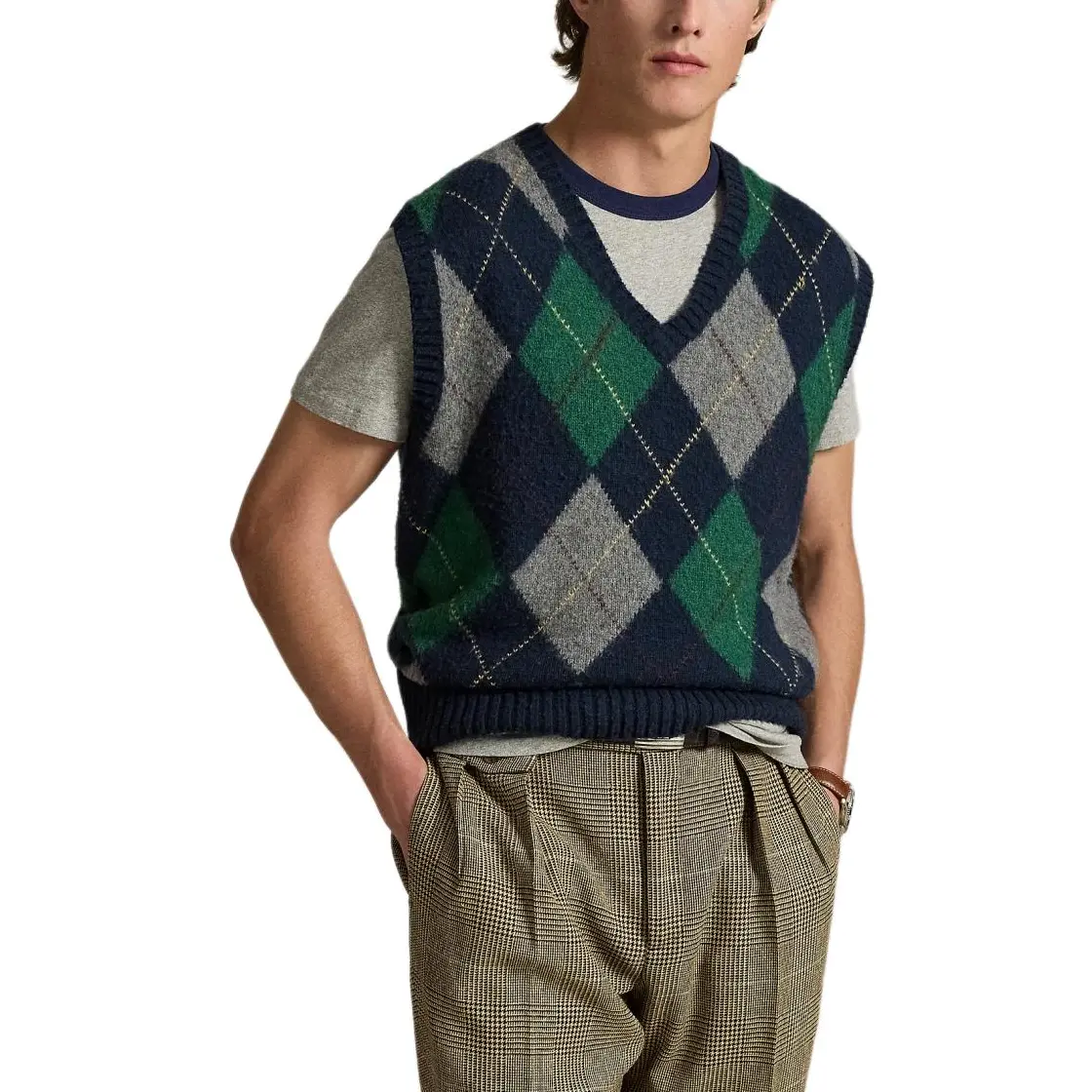Ажурный майка без рукавов Polo Ralph Lauren, темно-синий — фото 2