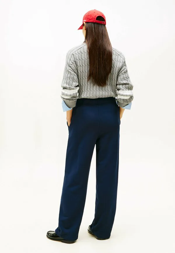 Спортивные брюки с широкими штанинами и вышивкой логотипа Tommy Hilfiger, Dark Blue — фото 3